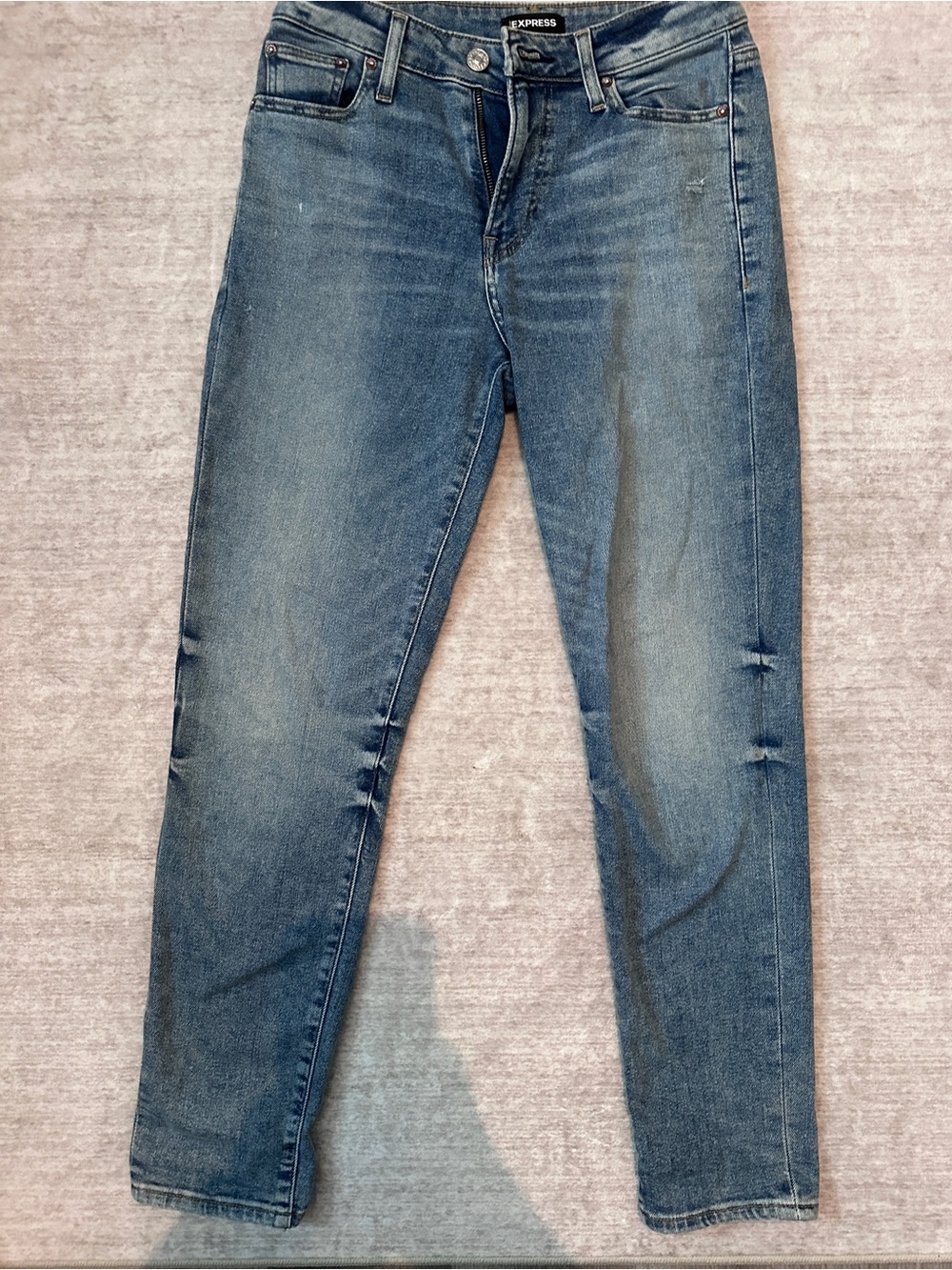 Express Men’s Medium Wash Slim Straight Jeans
